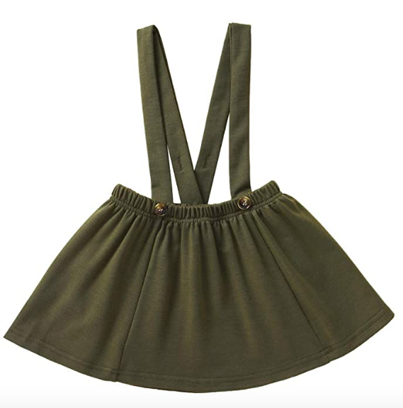 Laila Suspender Skirt en Verte ♥